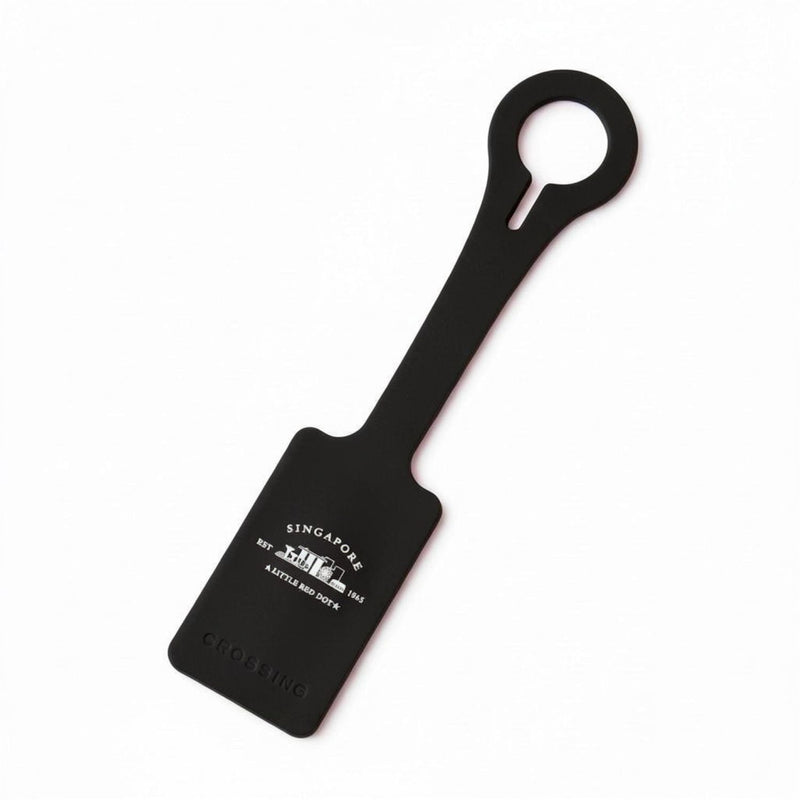 Crossing Silicone Luggage Tag - Singapore (Black)