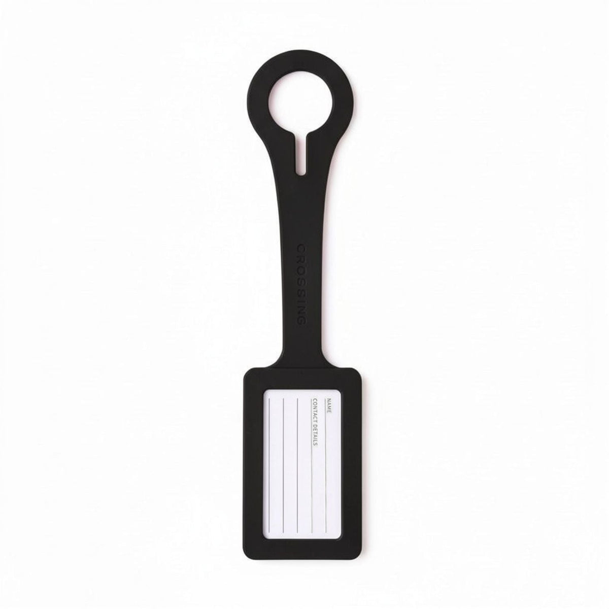 Crossing Silicone Luggage Tag - Singapore (Black)