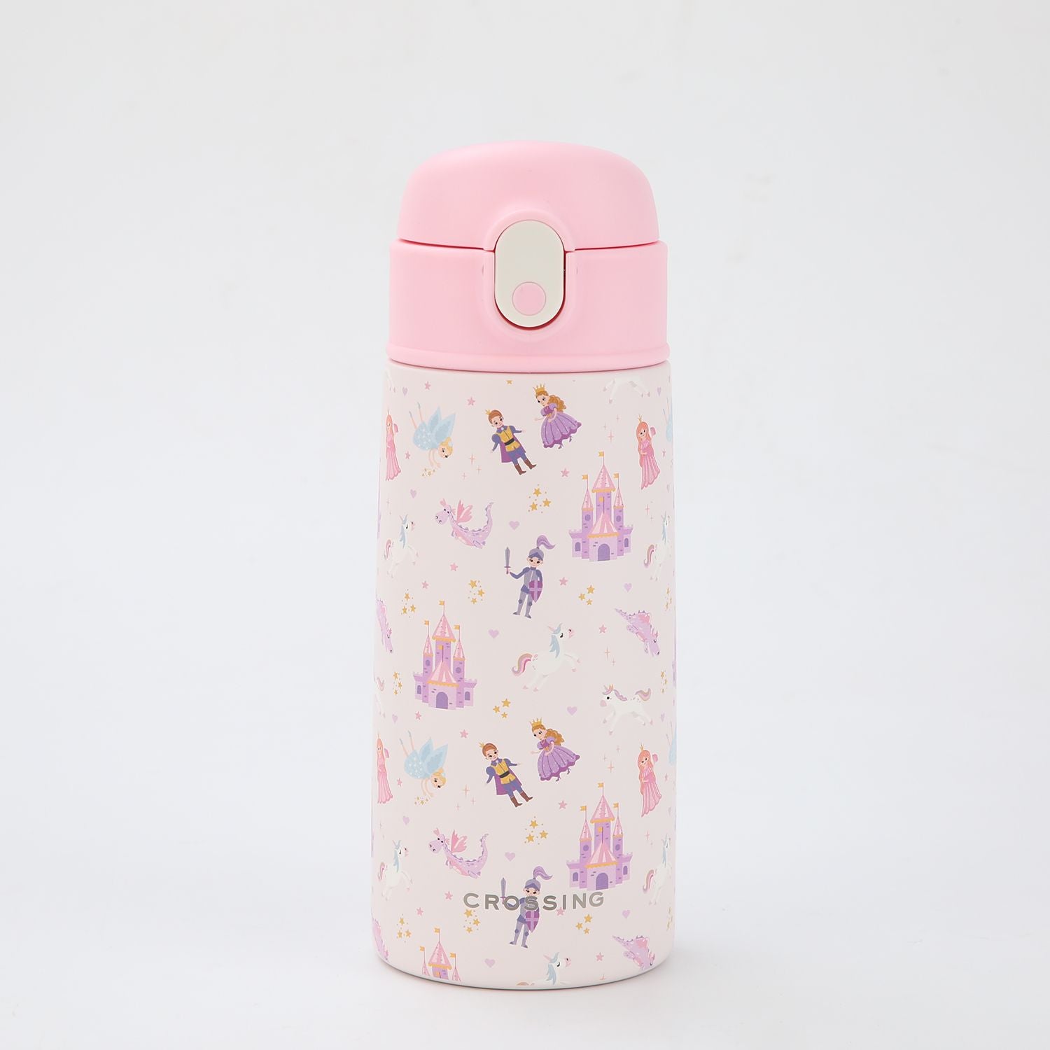 Crossing S/S 316 Kids' Insulated Water Bottle W/Sipper Silicone Straw 400ml - Enchanted Fairytale