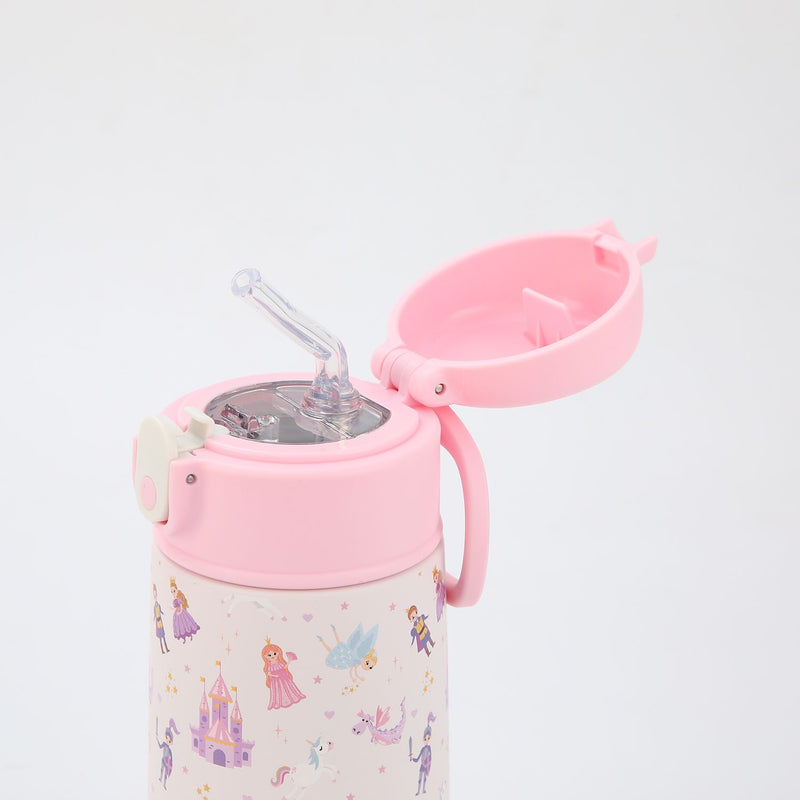 Crossing S/S 316 Kids' Insulated Water Bottle W/Sipper Silicone Straw 400ml - Enchanted Fairytale