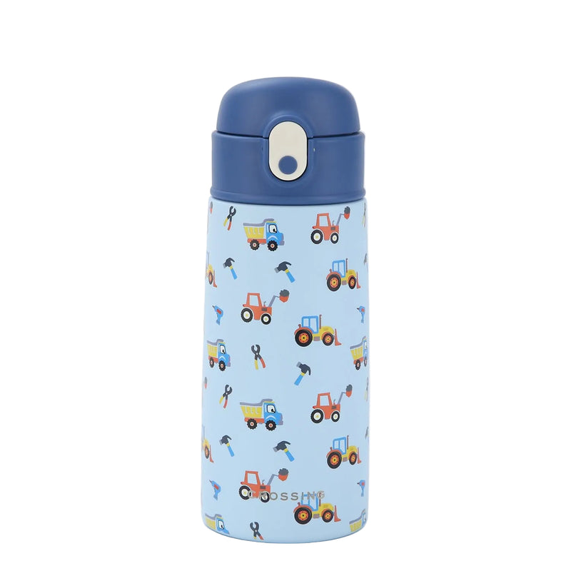 Crossing S/S 316 Kids' Insulated Water Bottle W/Sipper Silicone Straw 500ml - Busy Builders