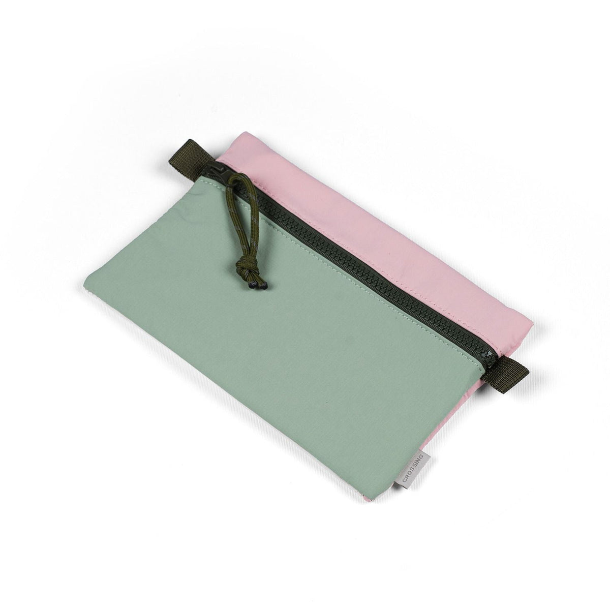 Crossing Tessa Colour Block Pouch Large - Mint/Powder Pink