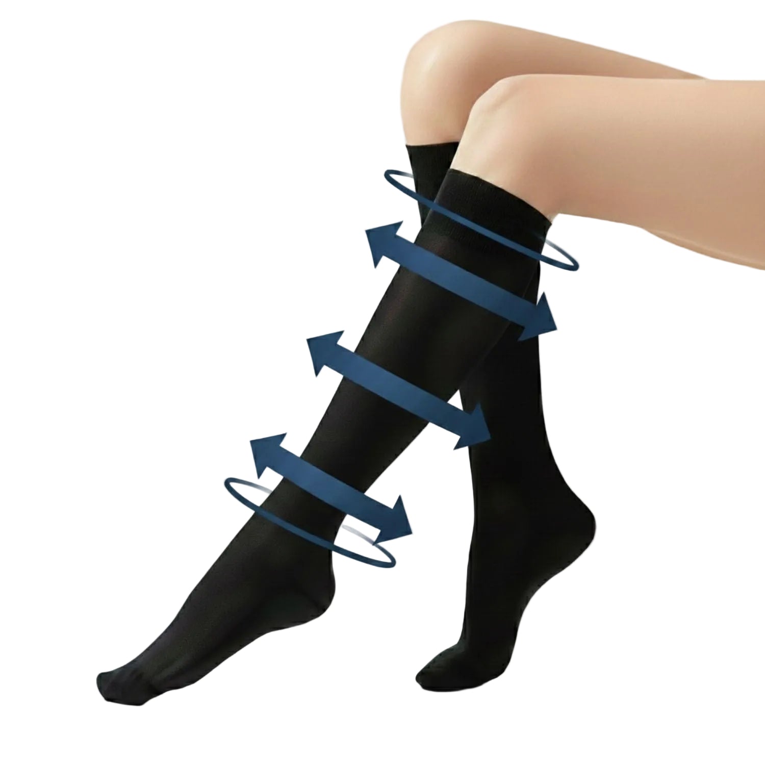 Crossing Travel & Flight Compression Socks  M - Black