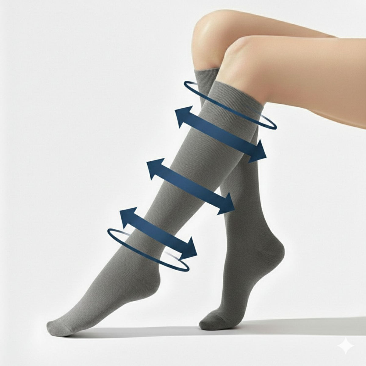 Crossing Travel & Flight Compression Socks XL - Grey