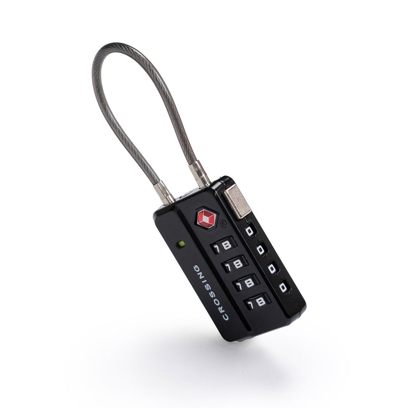 Crossing TSA 4-Dial Travel Lock With Indicator - Black