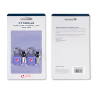 Crossing Ultra-Light TSA Travel Lock With Keys (Twin Pack) - Peri Blue