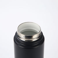 Crossing Urban Ceramic S/S Insulated Flat Cap Bottle With Handle 1000ml - Ebony (Black)