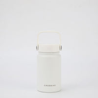 Crossing Urban Ceramic S/S Insulated Flat Cap Bottle With Handle 400ml - Frost White
