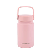 Crossing Urban Ceramic S/S Insulated Flat Cap Bottle With Handle 400ml - Light Pink