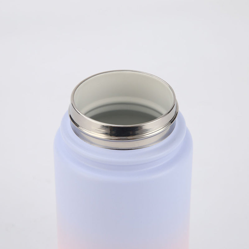 Crossing Urban Ceramic S/S Insulated Flat Cap Bottle With Handle 400ml - Ombre Coral Mist