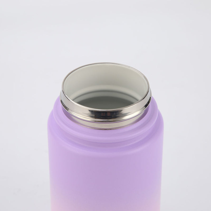 Crossing Urban Ceramic S/S Insulated Flat Cap Bottle With Handle 400ml - Ombre Lavender Luxe