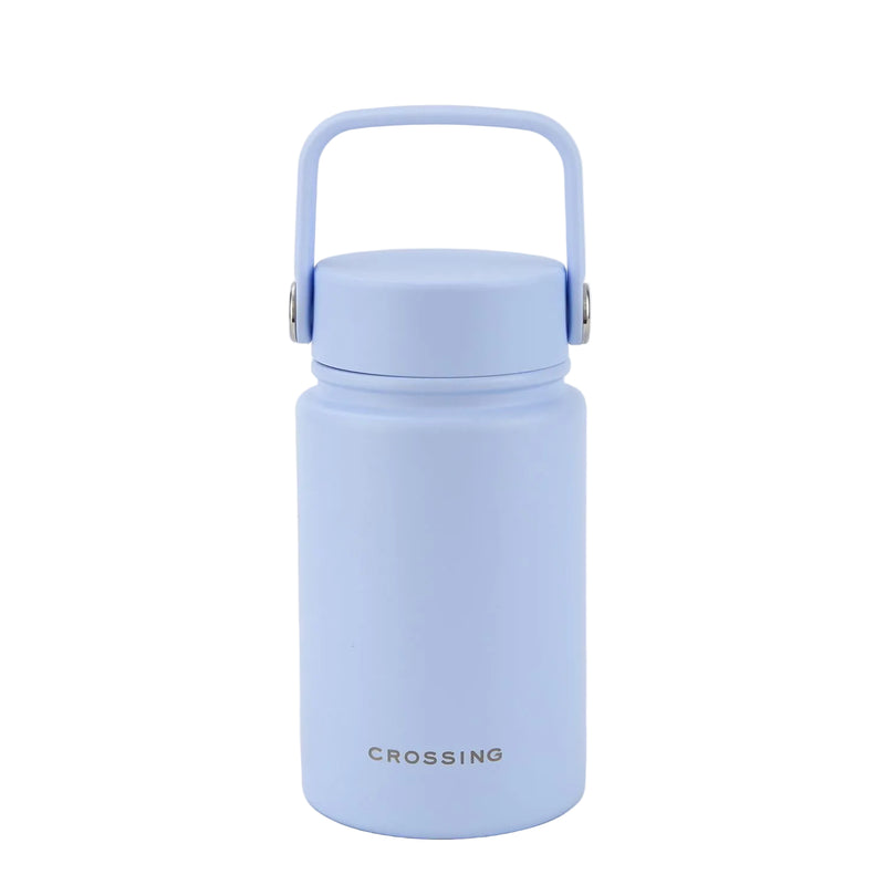 Crossing Urban Ceramic S/S Insulated Flat Cap Bottle With Handle 400ml - Sky Blue