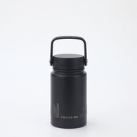 Crossing Urban Ceramic S/S Insulated Flat Cap Bottle With Handle 400ML - Skyline Singapore (Black)