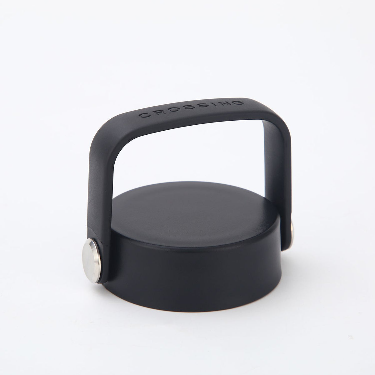 Crossing Urban Ceramic S/S Insulated Flat Cap Bottle With Handle 400ML - Skyline Singapore (Black)