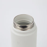 Crossing Urban Ceramic S/S Insulated Flat Cap Bottle With Handle 400ML - Skyline Singapore (Frost White)