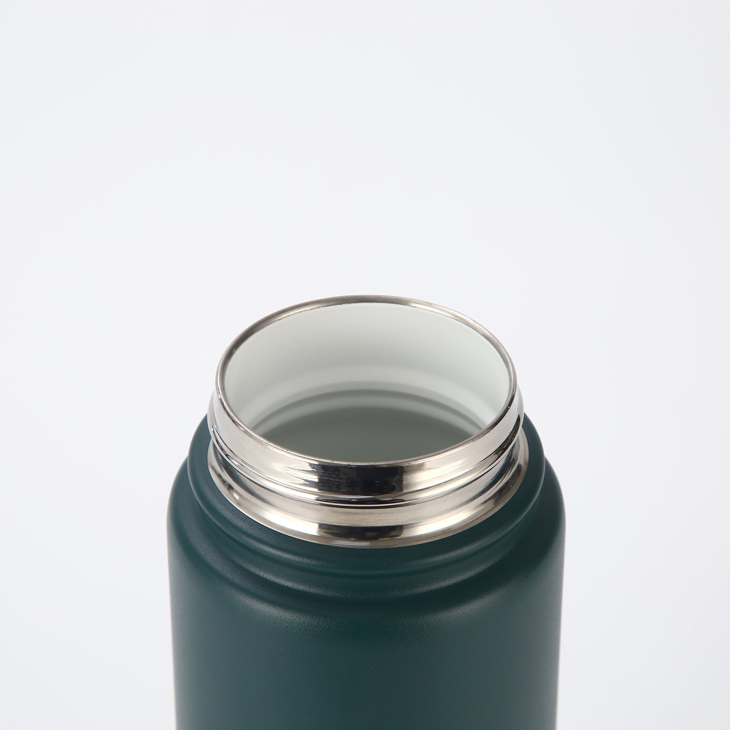 Crossing Urban Ceramic S/S Insulated Flat Cap Bottle With Handle 400ml - Squash (Dark Green)