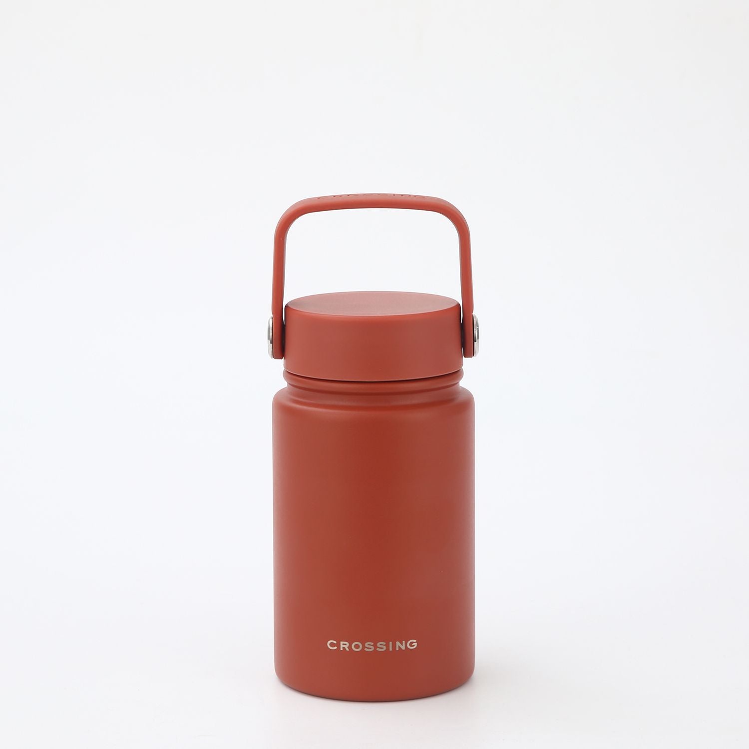 Crossing Urban Ceramic S/S Insulated Flat Cap Bottle With Handle 400ML - Terracotta