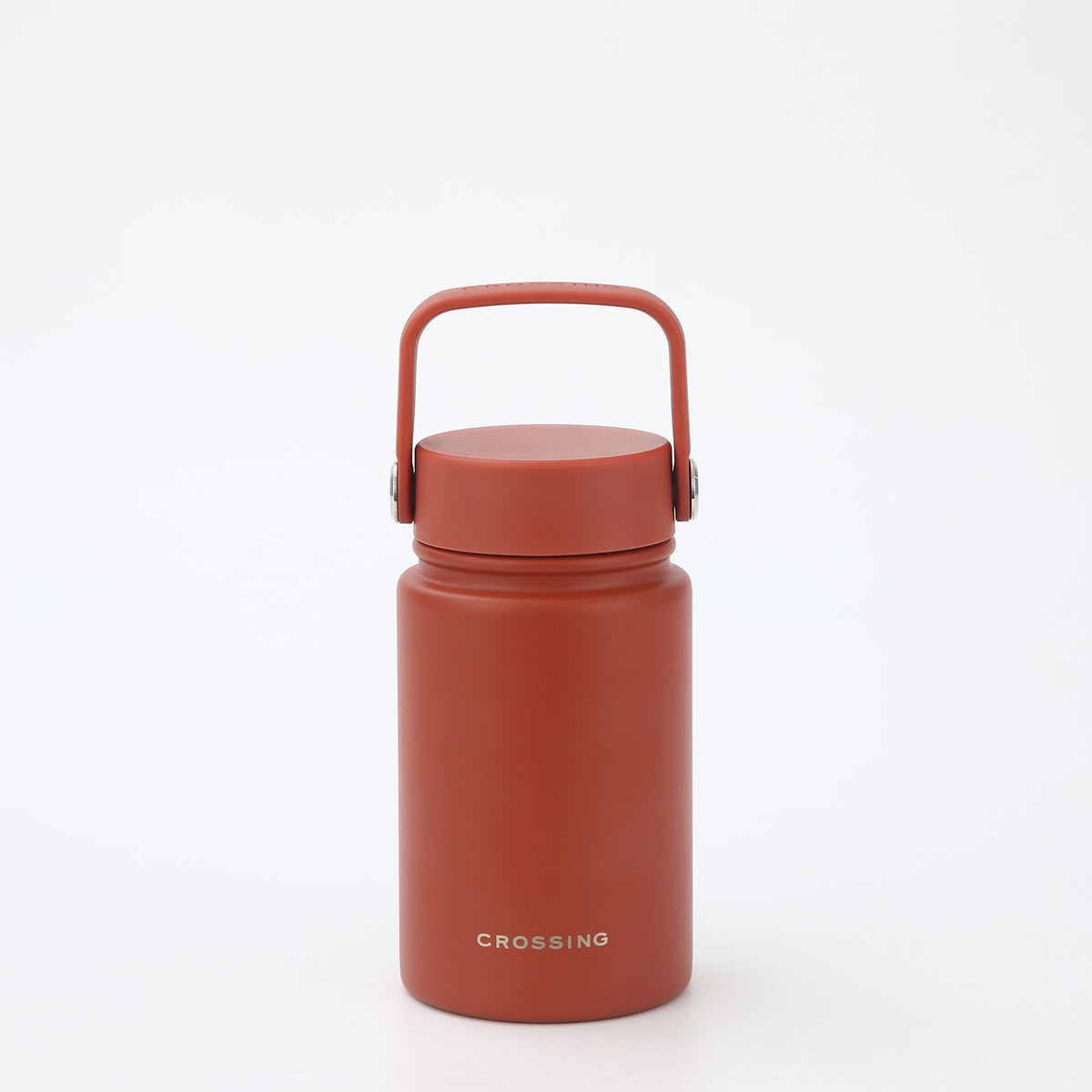 Crossing Urban Ceramic S/S Insulated Flat Cap Bottle With Handle 400ML - Terracotta