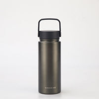 Crossing Urban Ceramic S/S Insulated Flat Cap Bottle With Handle 600ml - Gun Metal