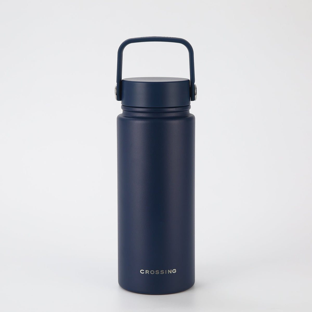 Crossing Urban Ceramic S/S Insulated Flat Cap Bottle With Handle 600ml - Ink Blue (Dark Blue)