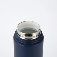 Crossing Urban Ceramic S/S Insulated Flat Cap Bottle With Handle 600ml - Ink Blue (Dark Blue)