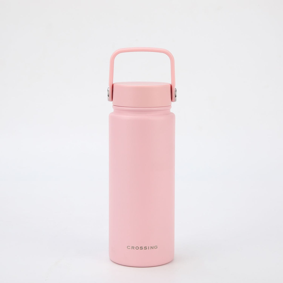 Crossing Urban Ceramic S/S Insulated Flat Cap Bottle With Handle 600ml - Light Pink