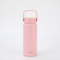 Crossing Urban Ceramic S/S Insulated Flat Cap Bottle With Handle 600ml - Light Pink