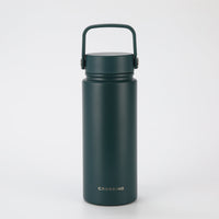 Crossing Urban Ceramic S/S Insulated Flat Cap Bottle With Handle 600ml - Squash (Dark Green)