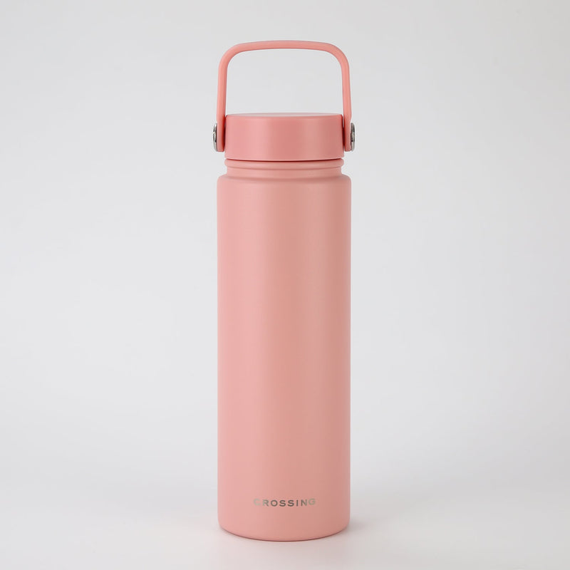 Crossing Urban Ceramic S/S Insulated Flat Cap Bottle With Handle 720ml - Dusty Rose (Dark Pink)