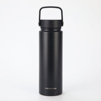 Crossing Urban Ceramic S/S Insulated Flat Cap Bottle With Handle 720ml - Ebony (Black)