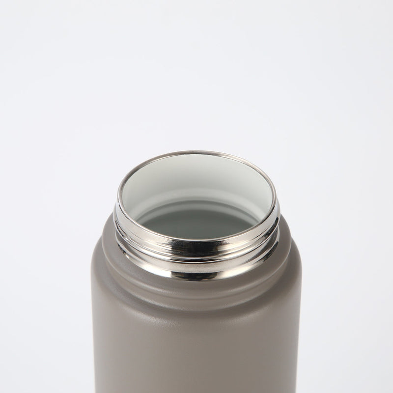 Crossing Urban Ceramic S/S Insulated Flat Cap Bottle With Handle 720ml - Latte (Light Grey)