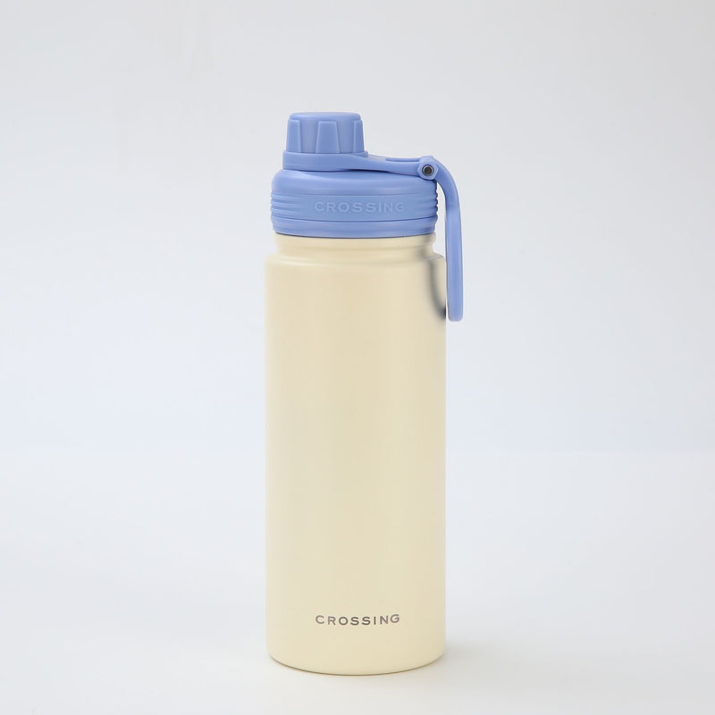 Crossing Urban Ceramic S/S Insulated Screw Cap Sports Bottle With Handle 600ml - Cotton Heirloom Blue (Mix)