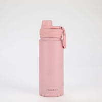 Crossing Urban Ceramic S/S Insulated Screw Cap Sports Bottle With Handle 600ml - Dusty Rose (Dark Pink)