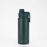 Crossing Urban Ceramic S/S Insulated Screw Cap Sports Bottle With Handle 600ml - Squash (Dark Green)