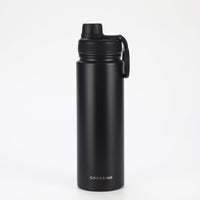 Crossing Urban Ceramic S/S Insulated Screw Cap Sports Bottle With Handle 720ml - Ebony (Black)