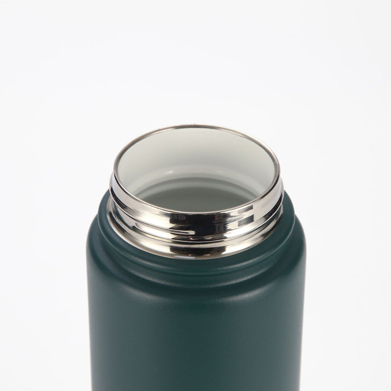 Crossing Urban Ceramic S/S Insulated Screw Cap Sports Bottle With Handle 720ml - Squash (Dark Green)