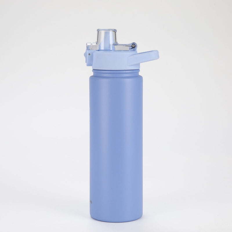 Crossing Urban Ceramic S/S Insulated Straw Sipper Cap Sports Bottle With Handle 720ml - Heirloom Blue