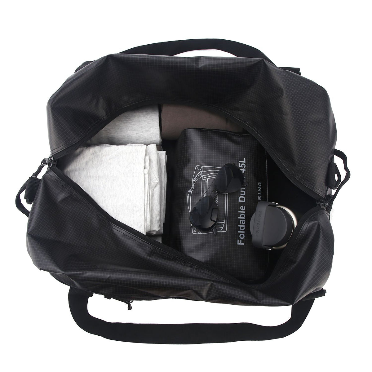 Crossing Voyage Foldable Duffel 45L - Black