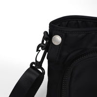 Crossing Water Bottle Crossbody Bag With  Front Pocket 2L - Black