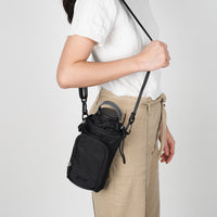 Crossing Water Bottle Crossbody Bag With  Front Pocket 2L - Black
