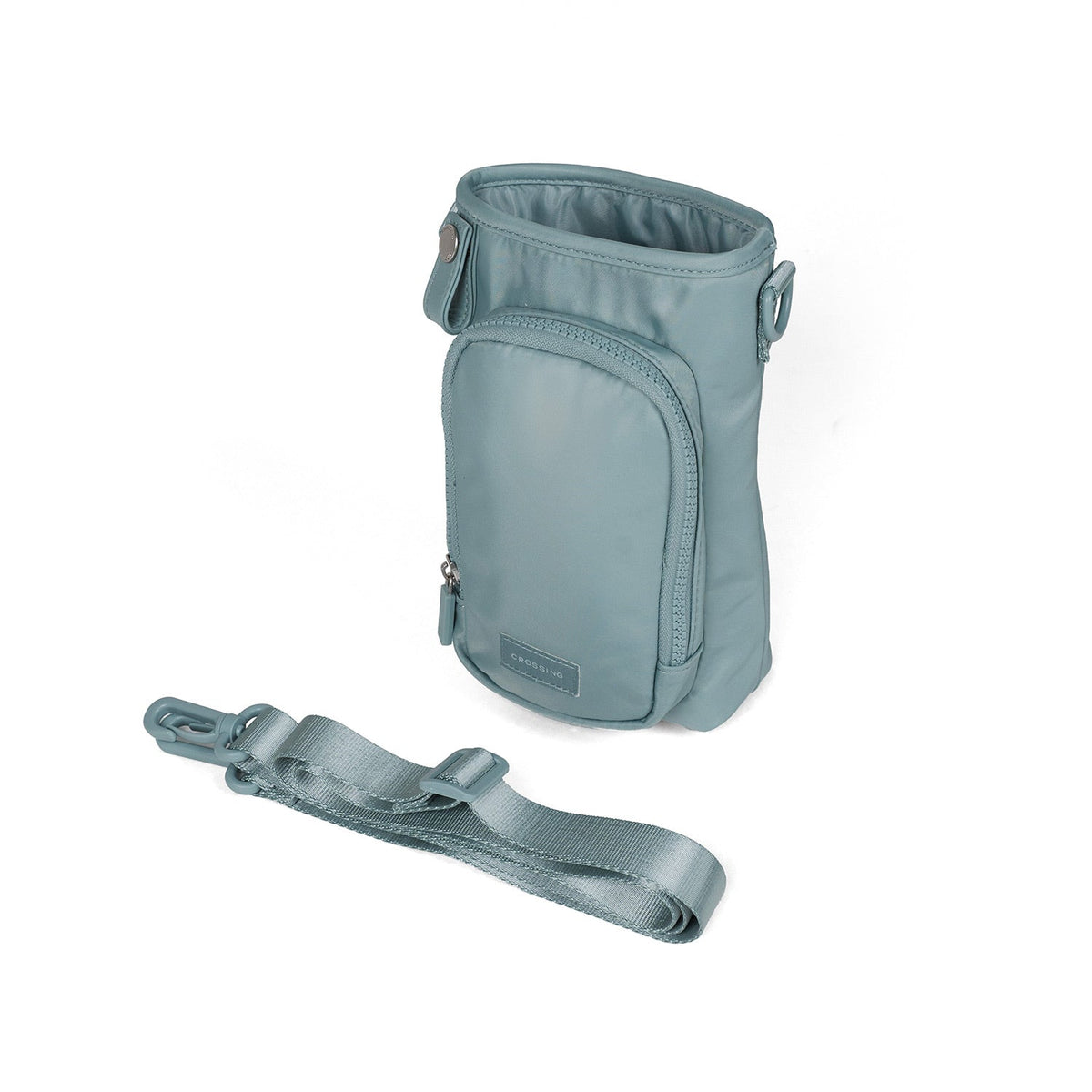 Crossing Water Bottle Crossbody Bag With  Front Pocket 2L - Sage Green