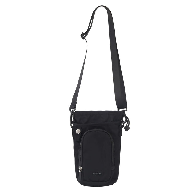 Crossing Water Bottle Crossbody Bag With Front Pocket 2L V2 - Black