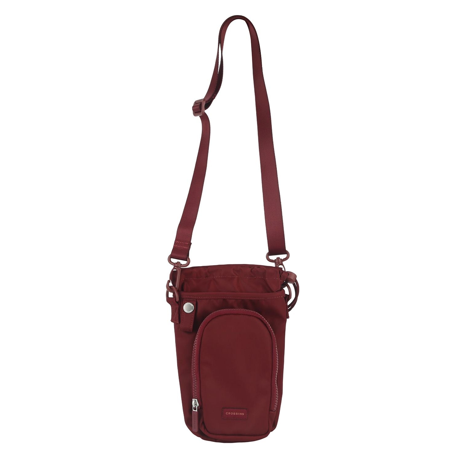 Crossing Water Bottle Crossbody Bag With Front Pocket 2L V2 - Burgundy