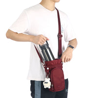Crossing Water Bottle Crossbody Bag With Front Pocket 2L V2 - Burgundy