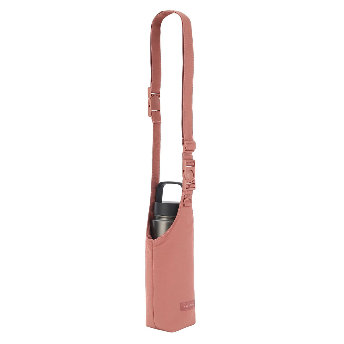 Crossing Waterproof Checked Nylon Dual Carry Water Bottle Bag - Blush