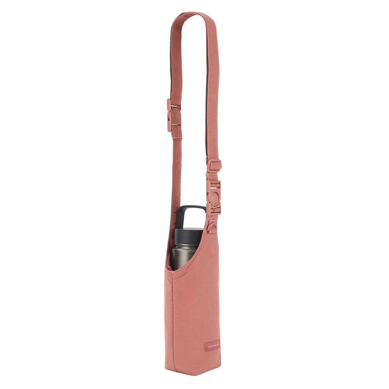 Crossing Waterproof Checked Nylon Dual Carry Water Bottle Bag - Blush