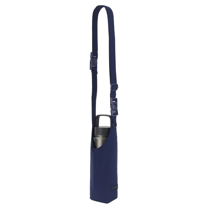 Crossing Waterproof Checked Nylon Dual Carry Water Bottle Bag - Navy