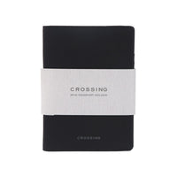 Crossing Waterproof Checked Nylon Passport Cover RFID - Black