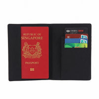 Crossing Waterproof Checked Nylon Passport Cover RFID - Black