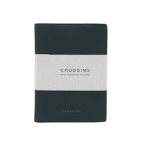 Crossing Waterproof Checked Nylon Passport Cover RFID - Forest Green